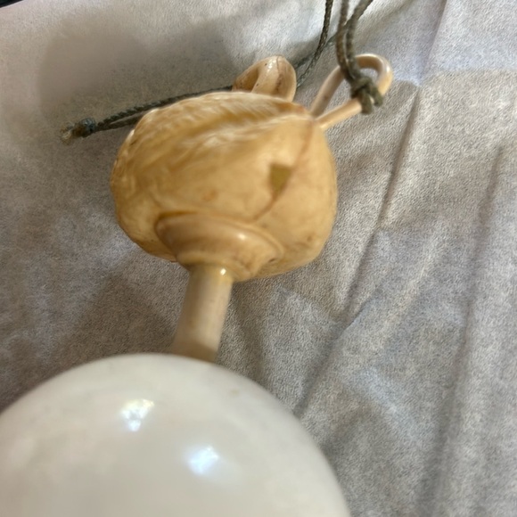 Vintage 1950’s Baby Swan Rattle Toy Blue White Plastic Retro Infant - Picture 8 of 8